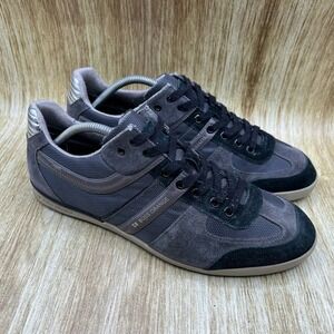 Boss Orange Akeen Low Top Sneakers Men's Size 11 Charcoal Black Suede Leather